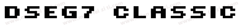 DSEG7 Classic Mini-Bold字体转换